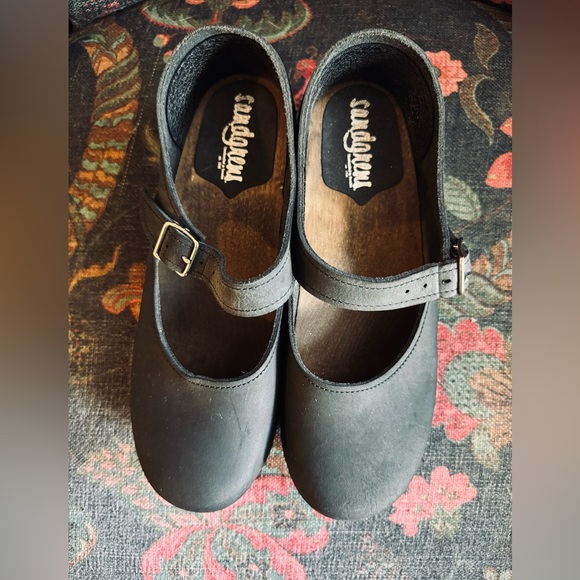 Sandgren Mary Jane Low Black Clog 41 - Picture 4 of 7